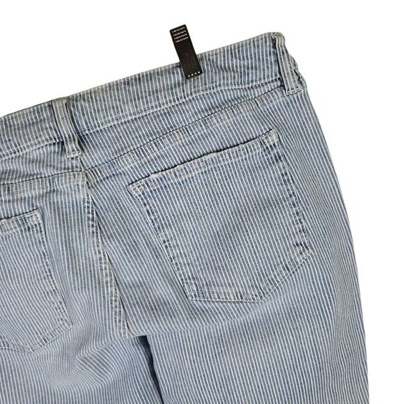 A.N.A Blue And White Striped Women's Skinny Ankle Jeans - Picture 10 of 13